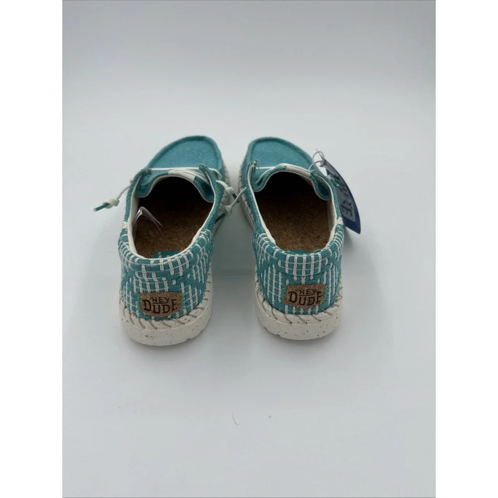 Hey Dude Wendy Funk Coastal Jute Women's 6 Blue Canvas Slip-On Lightweight NWT